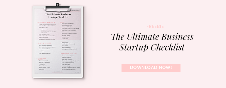 Business Startup Checklist Freebie. Click to download