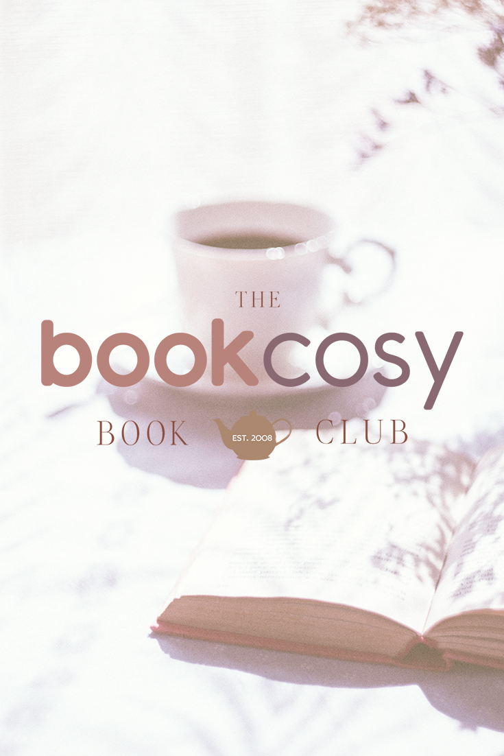 Coffee and book with The BookCosy logo over image.