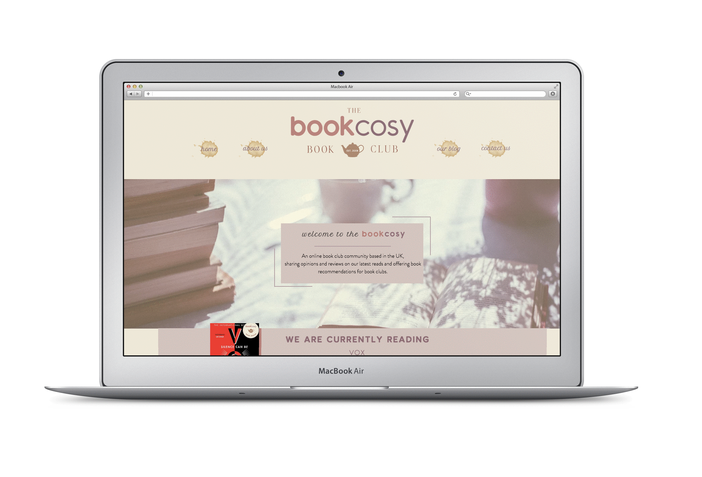 The Bookcosy Website Mockup - Website reveal